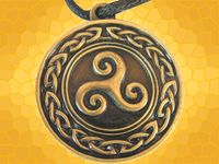 Pendentif celtique Triskell noeuds celtiques Bronze CEL62