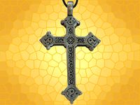 Pendentif croix - Croix dentelée FAN372