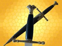 Dague CHARLES Quint avec Fourreau Mini Épée Moyen Age Médiévale KN609