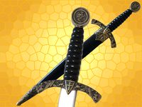 Dague Templière Aigle Cheval avec Fourreau Mini Épée Moyen Age KNT12