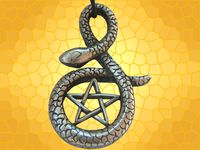 Pendentif Symbolique - Pentagramme Serpent SYM180
