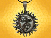 Pendentif Maçonnique Symbolique Lune et Soleil Éclipse SYM2253