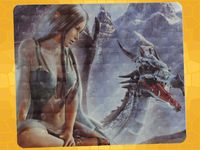 Tapis de Souris Fantasy Dragon de Glace et Jeune Elfe Brune TS6
