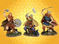 Lot Figurines Vikings Statuettes Antiques Guerriers Barbares VIK09