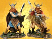 Lot Figurines Guerriers Barbares Statuettes Antiques Vikings VIK10