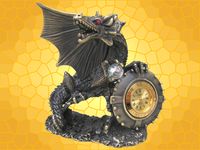 Horloge Figurine Dragon en étain Montre Gothique Fantasy DRA1208