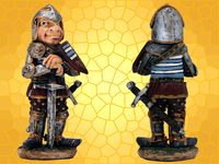 Figurine Soldat Médiéval Humoristique Garde debout avec épée ME7018