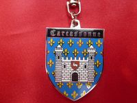 Porte Cls Carcassonne Occitan Chevalier Bleu Dor Blanc OCC1928